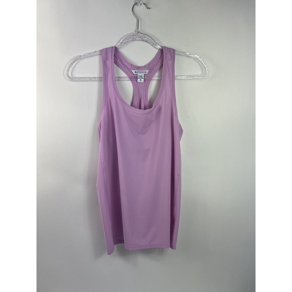 Athleta Racerback Tank Women's‎ Sz XS Violet Logo